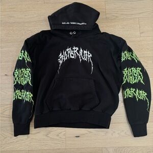 Rare Diesel Black and Green Graphic Hoodie